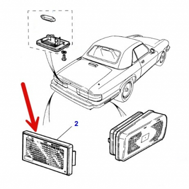 Reflector Right Side Rear Bumper  DAC10754